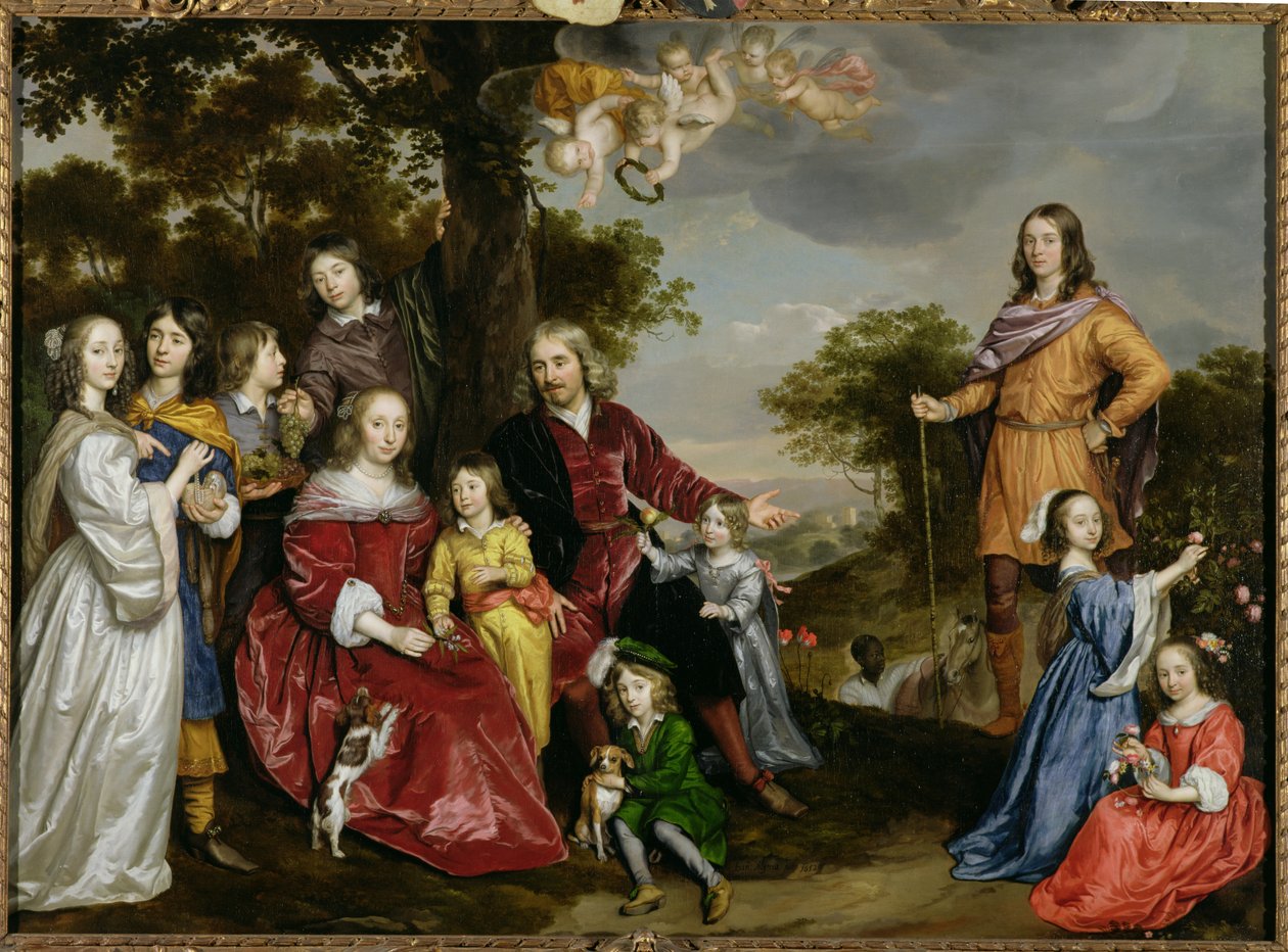 Portrett av W. van der Kerckhoven og hans familie, 1652 av Jan Mytens or Mijtens