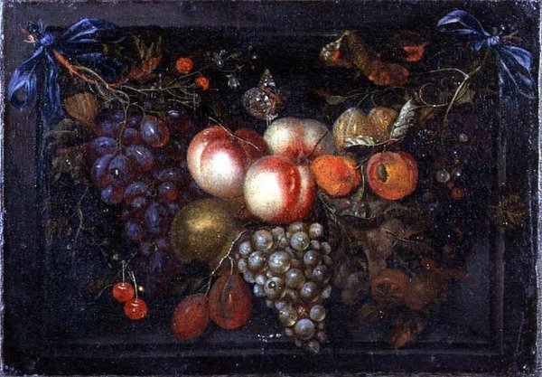 Stilleben av frukt i en steinnisje av Jan Pauwel the elder Gillemans