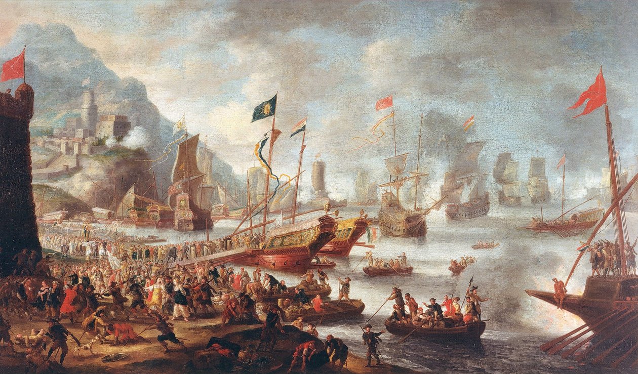 Slaget ved Lepanto: Seieren, 1671. av Jan Peeters the Elder