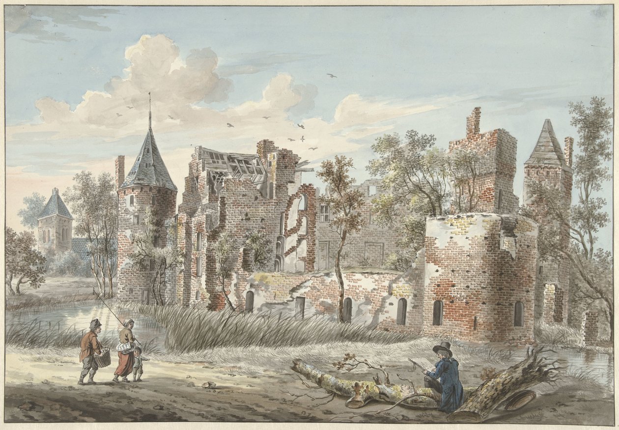 Ruin av Huis ter Haar nær Maarssen av Jan Philip Reuthel jr.