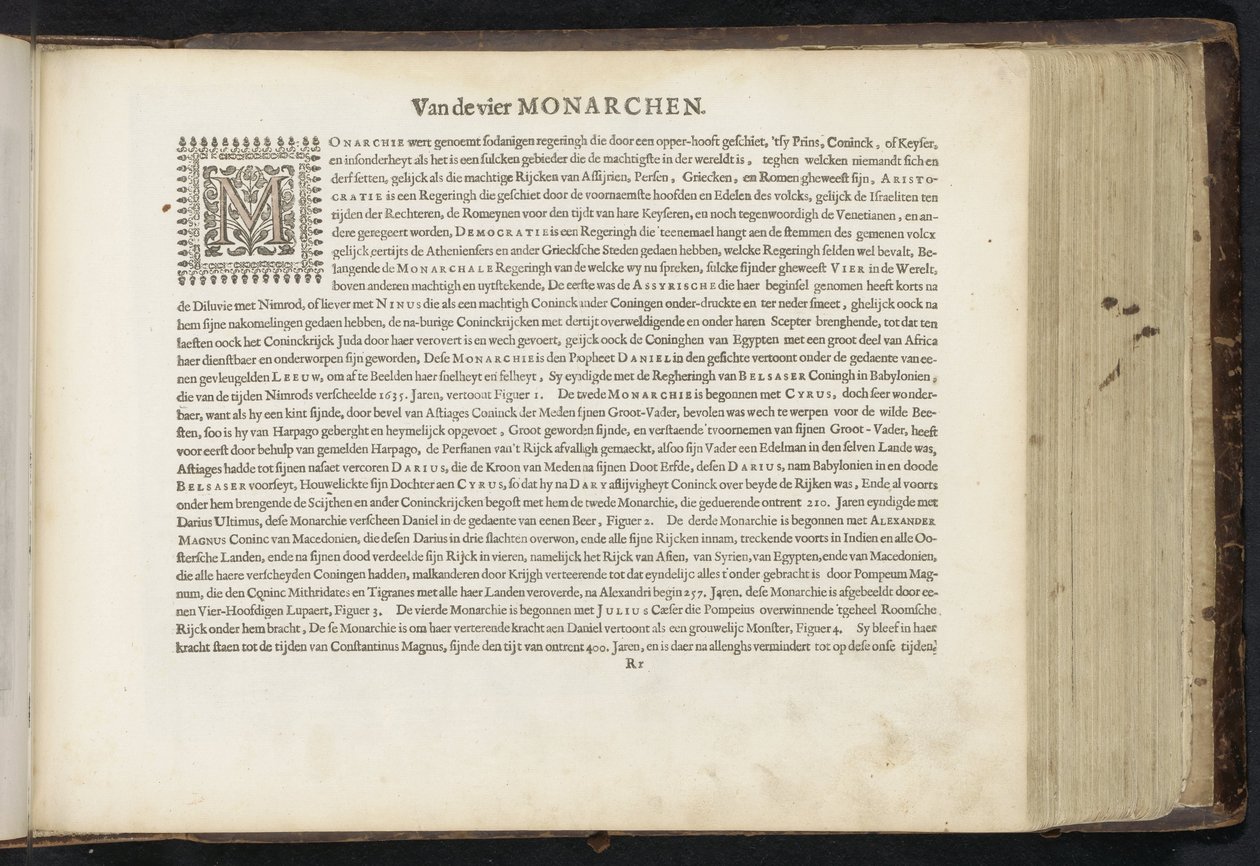 Av de fire monarkene (tittel på objekt) Den Grooten Figuer-Bibel (...) (serietittel) av Jan Philipsz Schabaelje