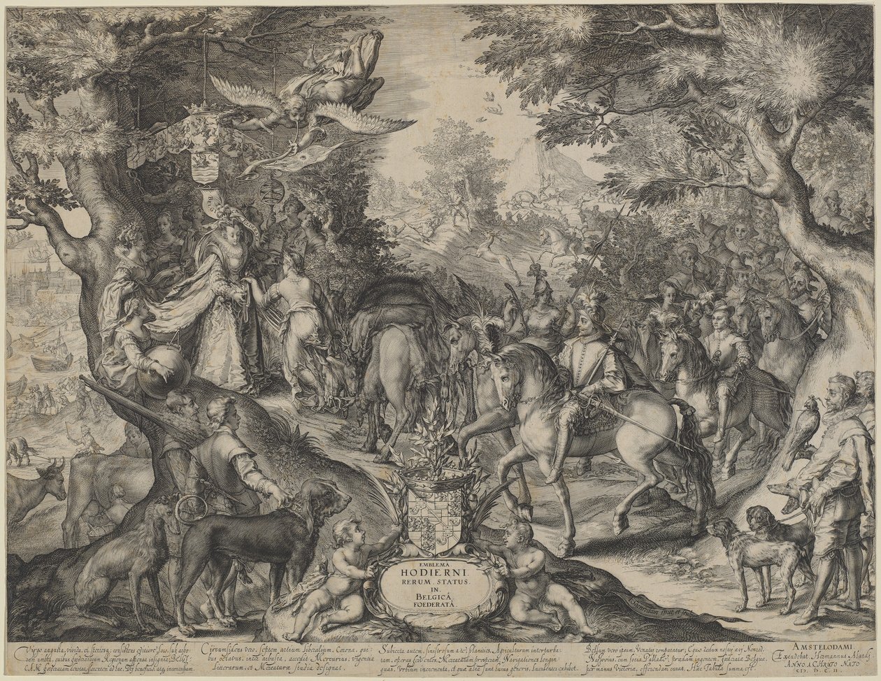 Allegori om blomstrende stat i De forente provinser av Jan Pietersz Saenredam