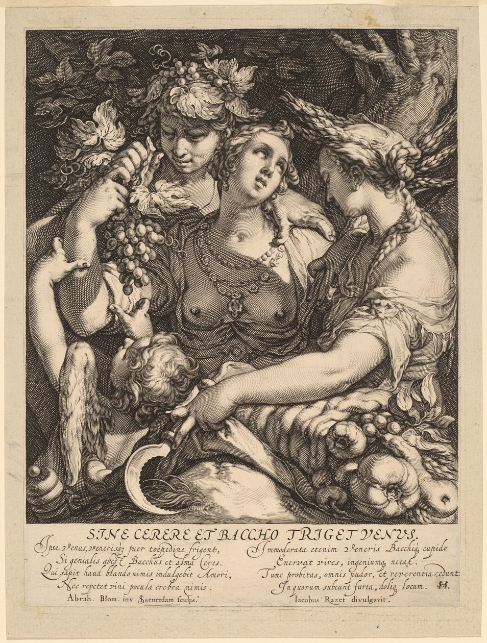 Venus fryser uten Ceres og Bacchus av Jan Pietersz Saenredam, after Abraham Bloemaert
