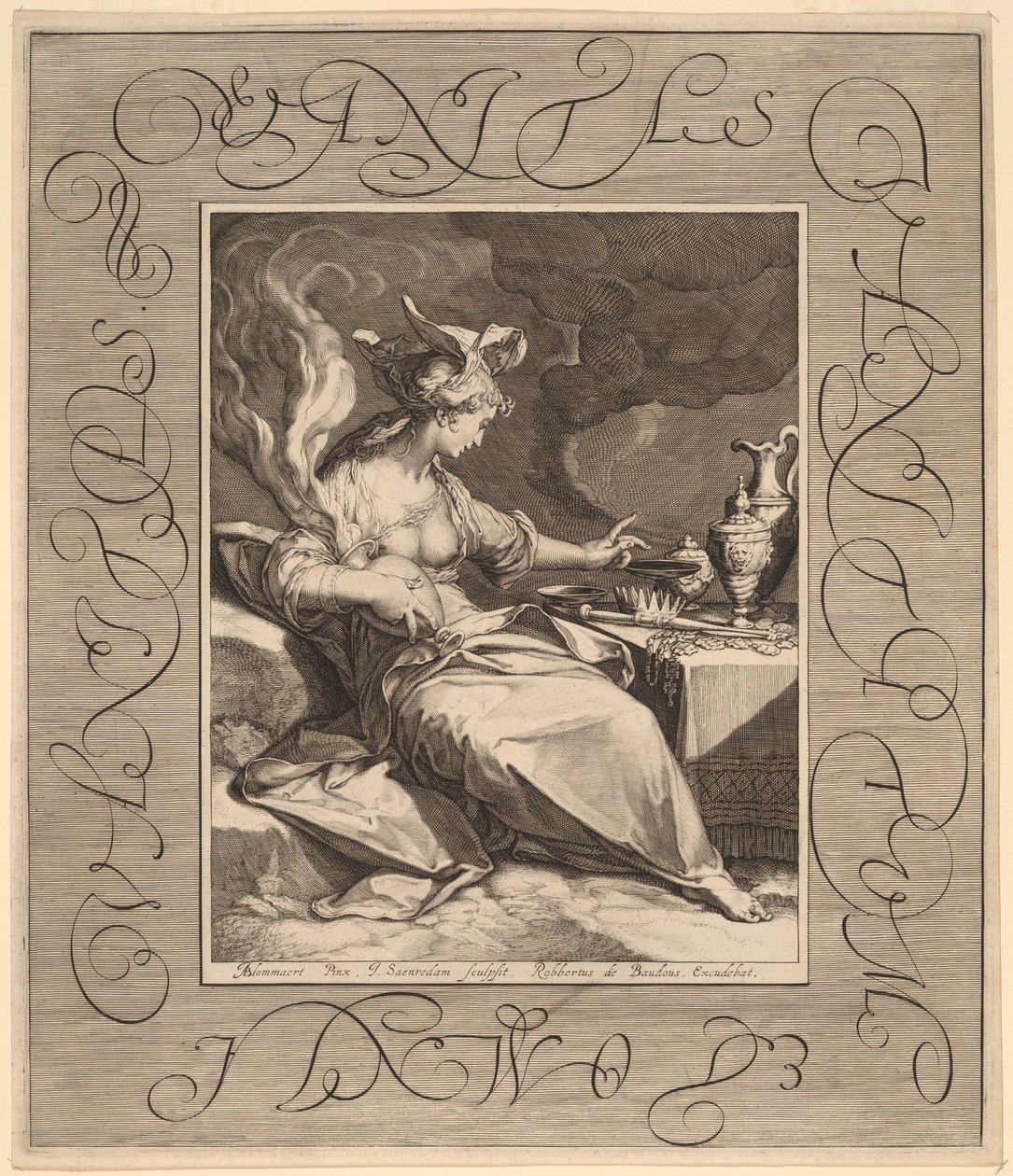 Forfengelighet av forfengelighet, alt er forfengelighet av Jan Pietersz Saenredam, after Abraham Bloemaert