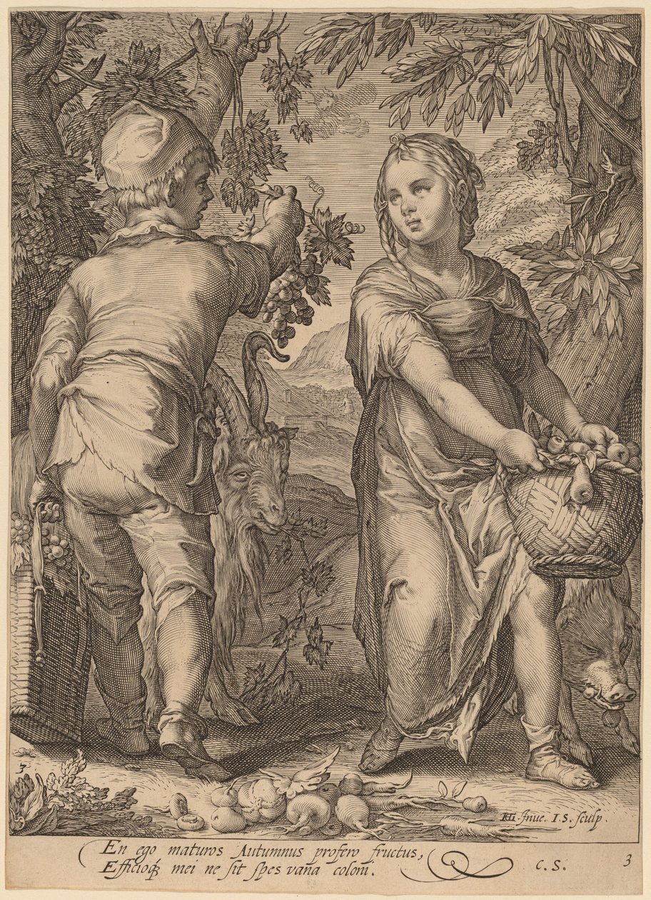 Høst av Jan Pietersz Saenredam after Hendrik Goltzius