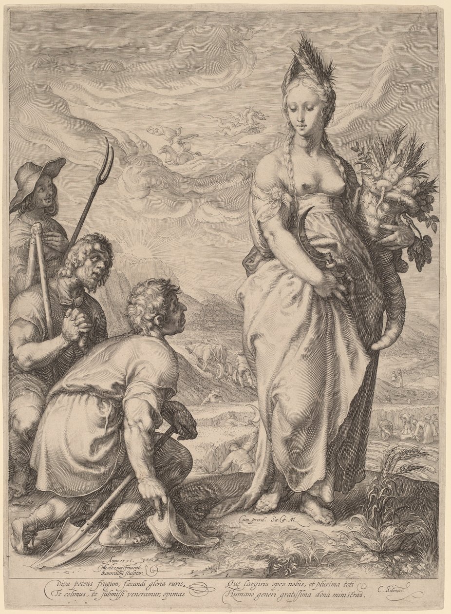 Ceres-kulten av Jan Pietersz Saenredam, after Hendrik Goltzius