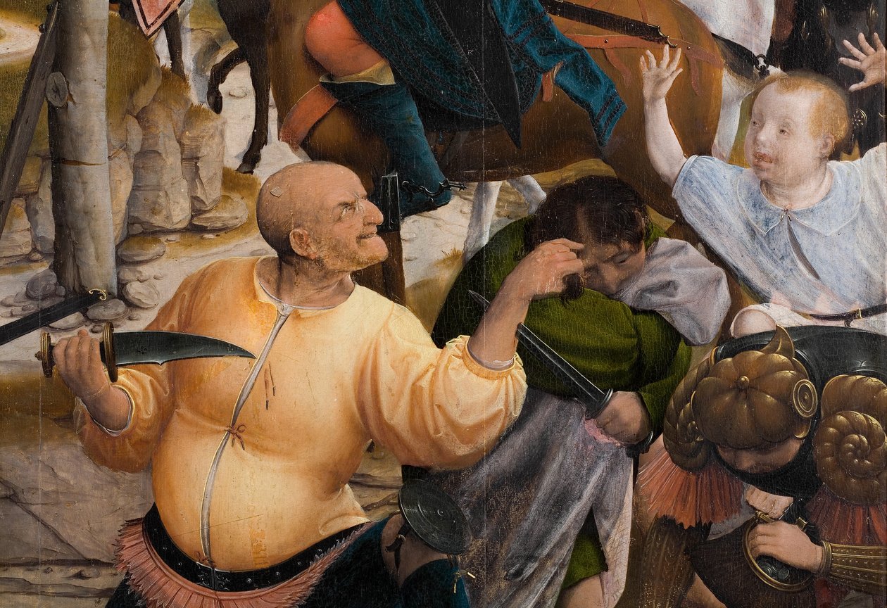 Detalj av korsfestelsen (olje på panel) av Jan Provoost