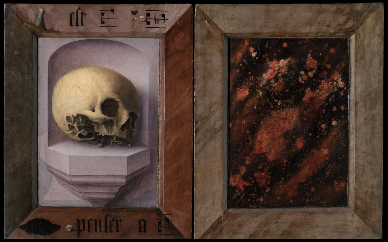 Eksteriør av Diptych of a Franciscan Friar (olje på lerret) av Jan Provoost