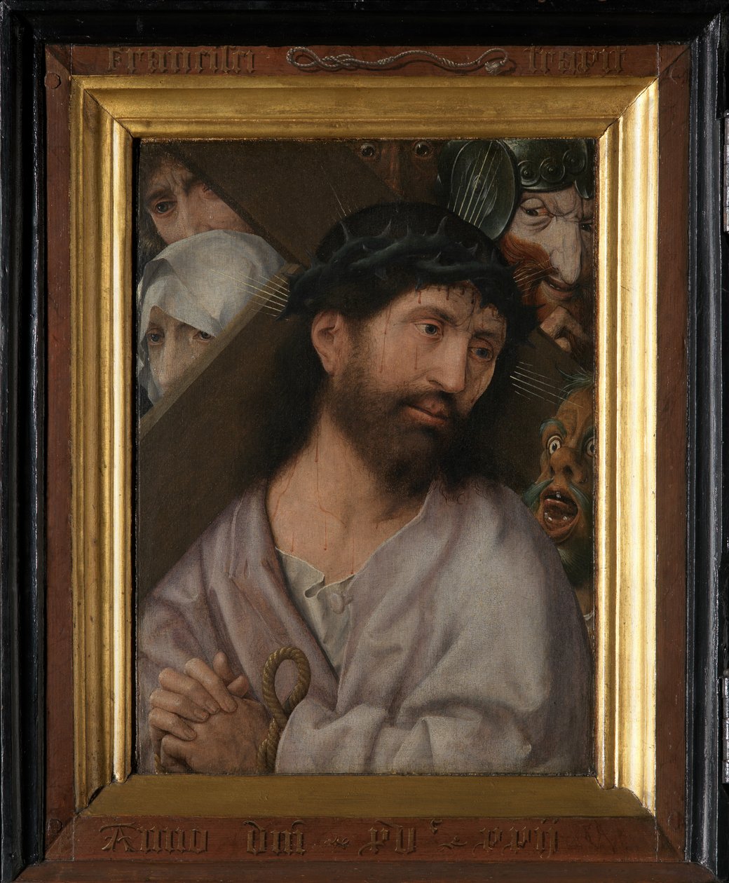 Venstre panel av Diptych of a Franciscan Friar (olje på panel) av Jan Provoost