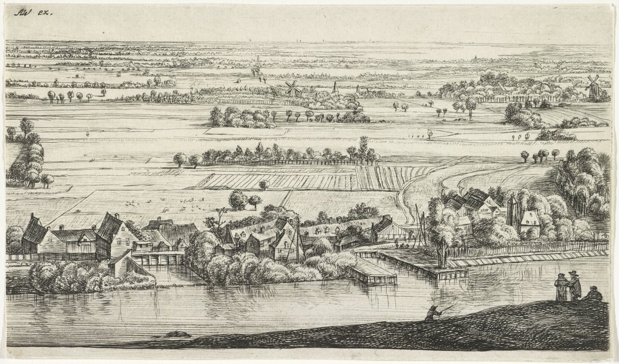 Landsby ved elvebredden Ulike landskap (serietittel) av Jan Ruyscher