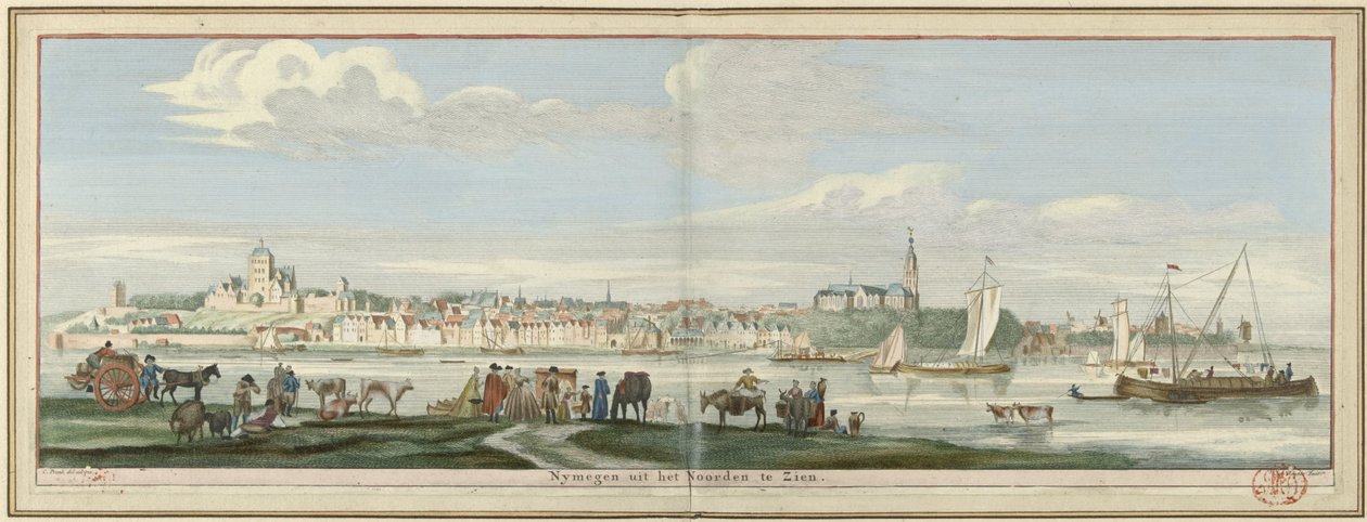 Utsikt over Nijmegen fra nord Nymegen fra nord utstilt (tittel på objekt) av Jan Ruyter
