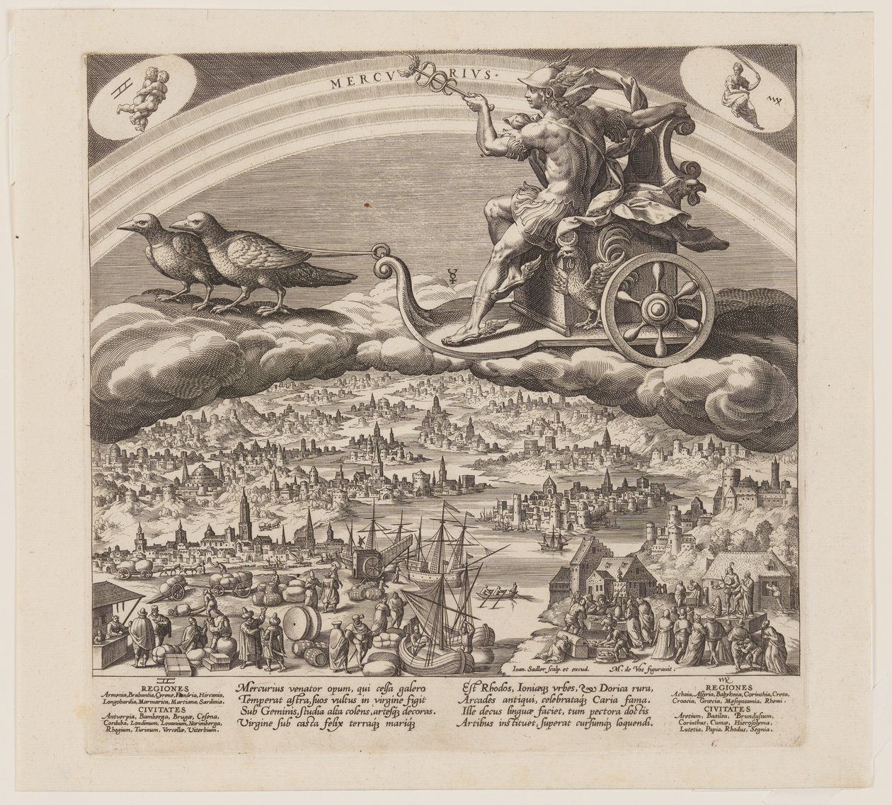 Merkurius, fra De syv planetene av Jan Sadeler I