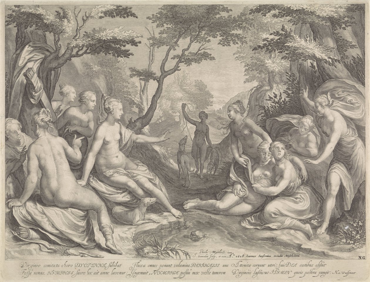 Diana oppdager Callisto .s graviditet av Jan Saenredam
