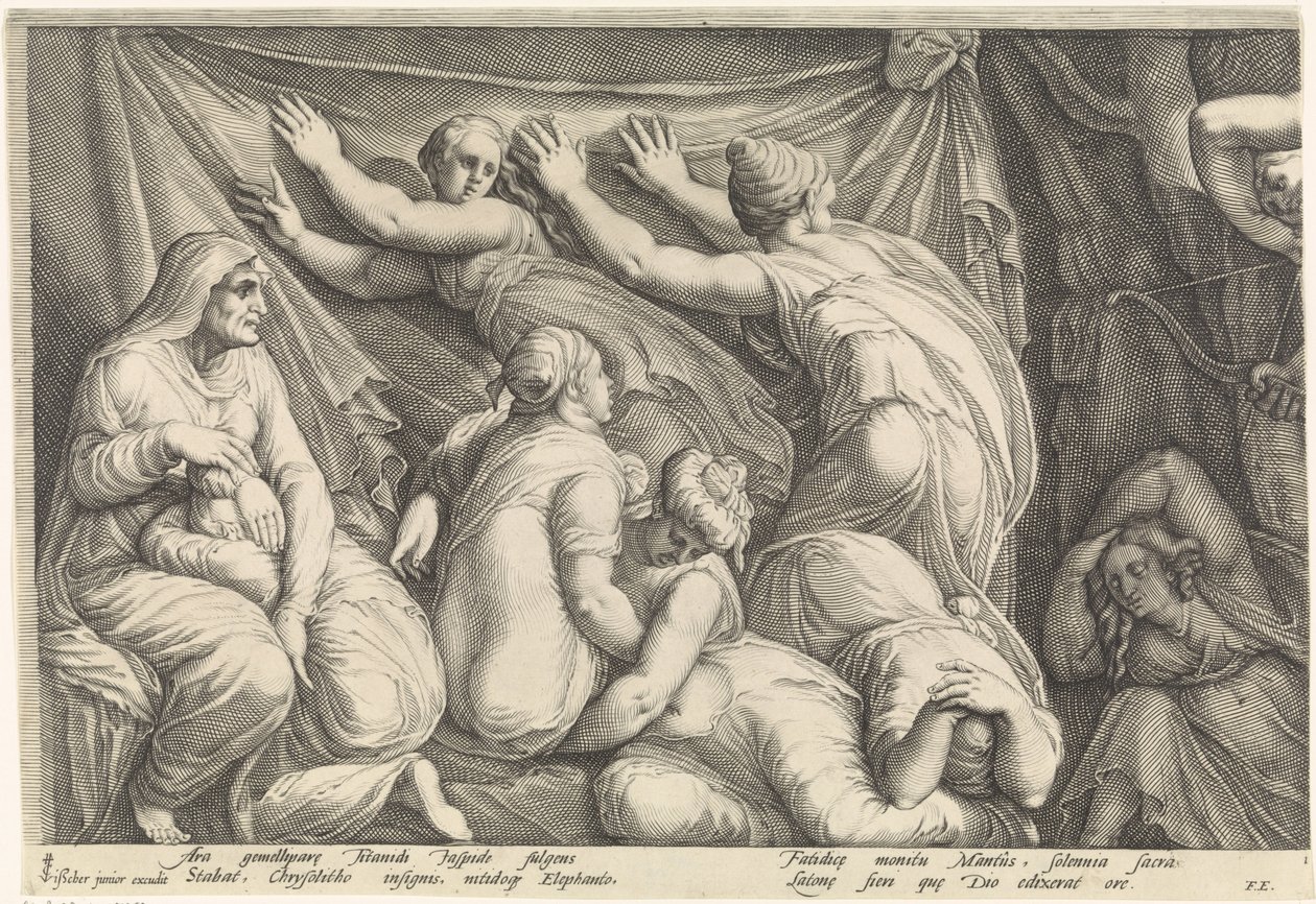 Frisisk med straffen til Niobe (plate 1) av Jan Saenredam