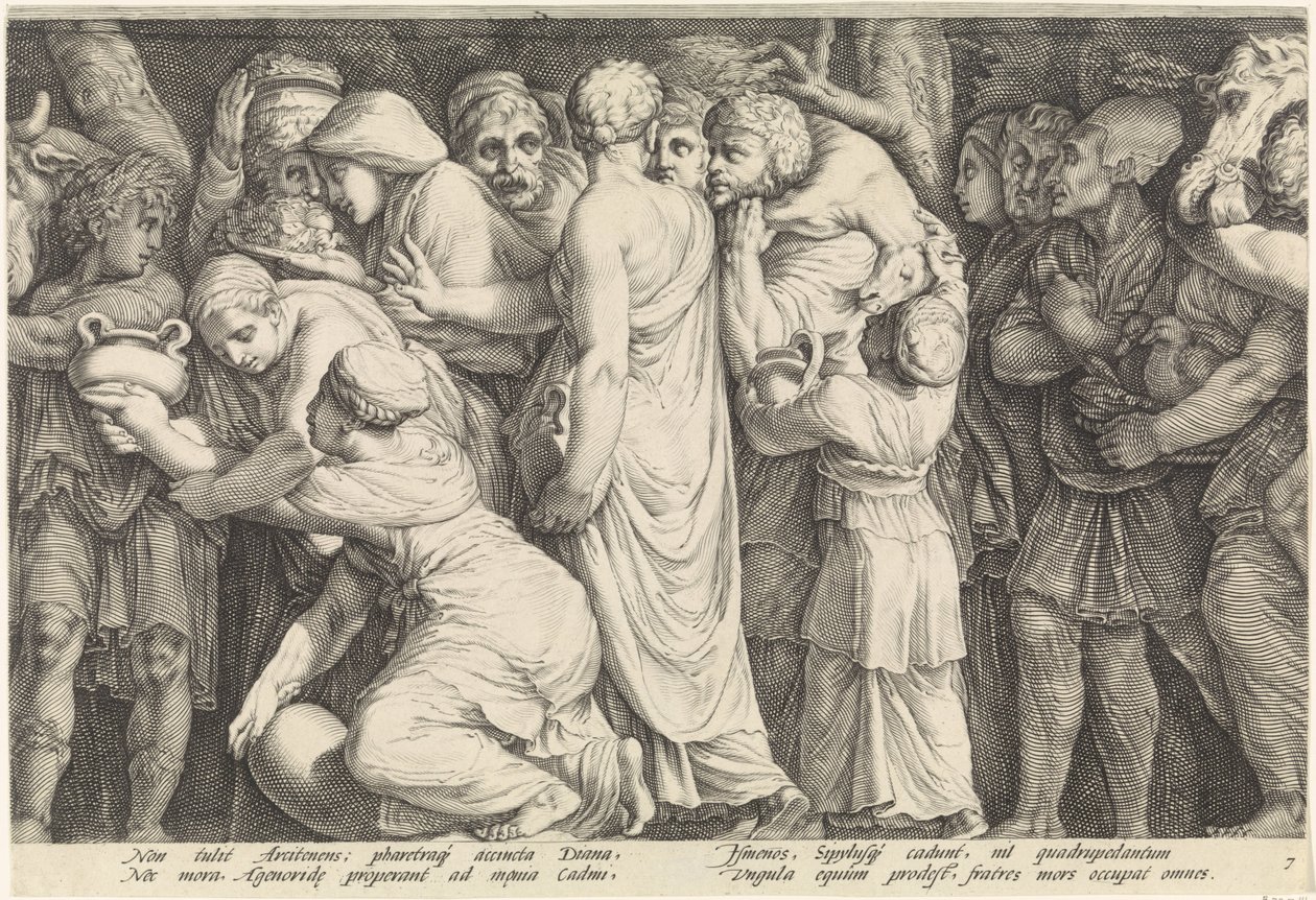 Frisisk med straffen til Niobe (plate 7) av Jan Saenredam
