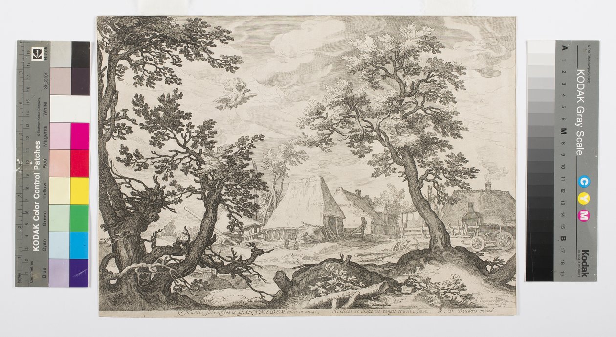 Landskap som viser bortføringen av Ganymedes, ca. 1600 av Jan Saenredam