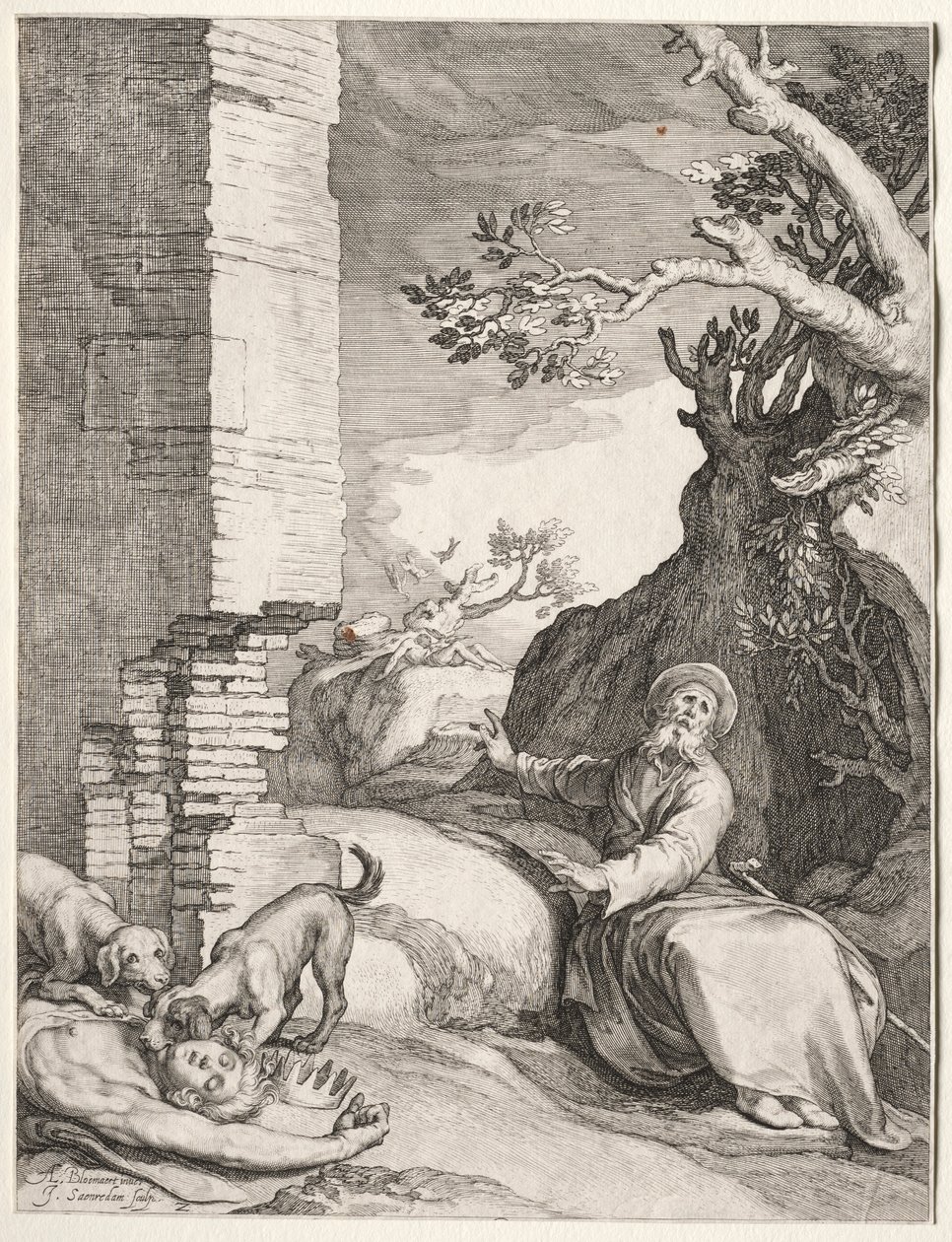 Forutsigelsen om Ahijah, 1604. av Jan Saenredam