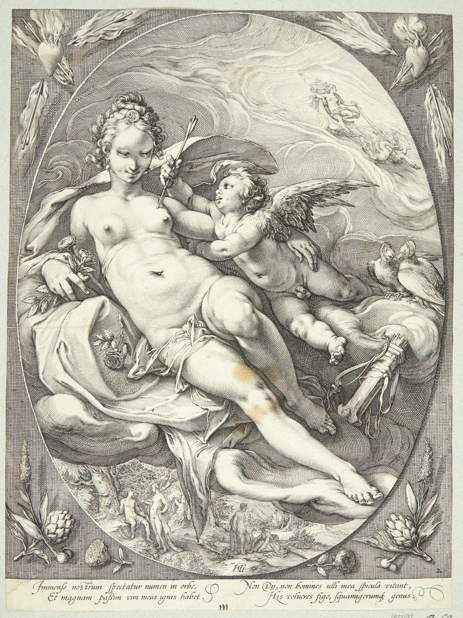 Venus og Amor av Jan Saenredam
