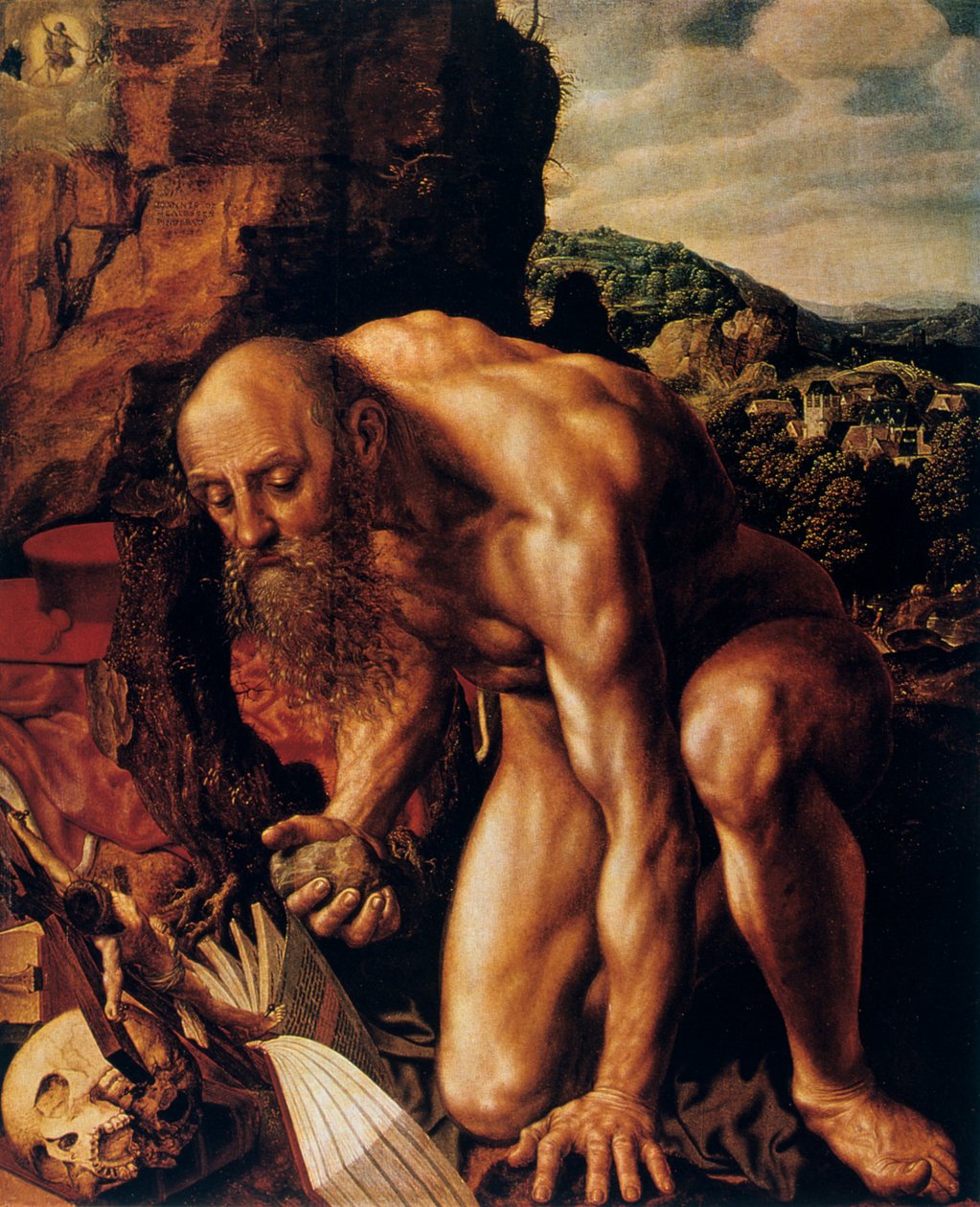 St Hieronymus, 1543. av Jan Sanders van Hemessen