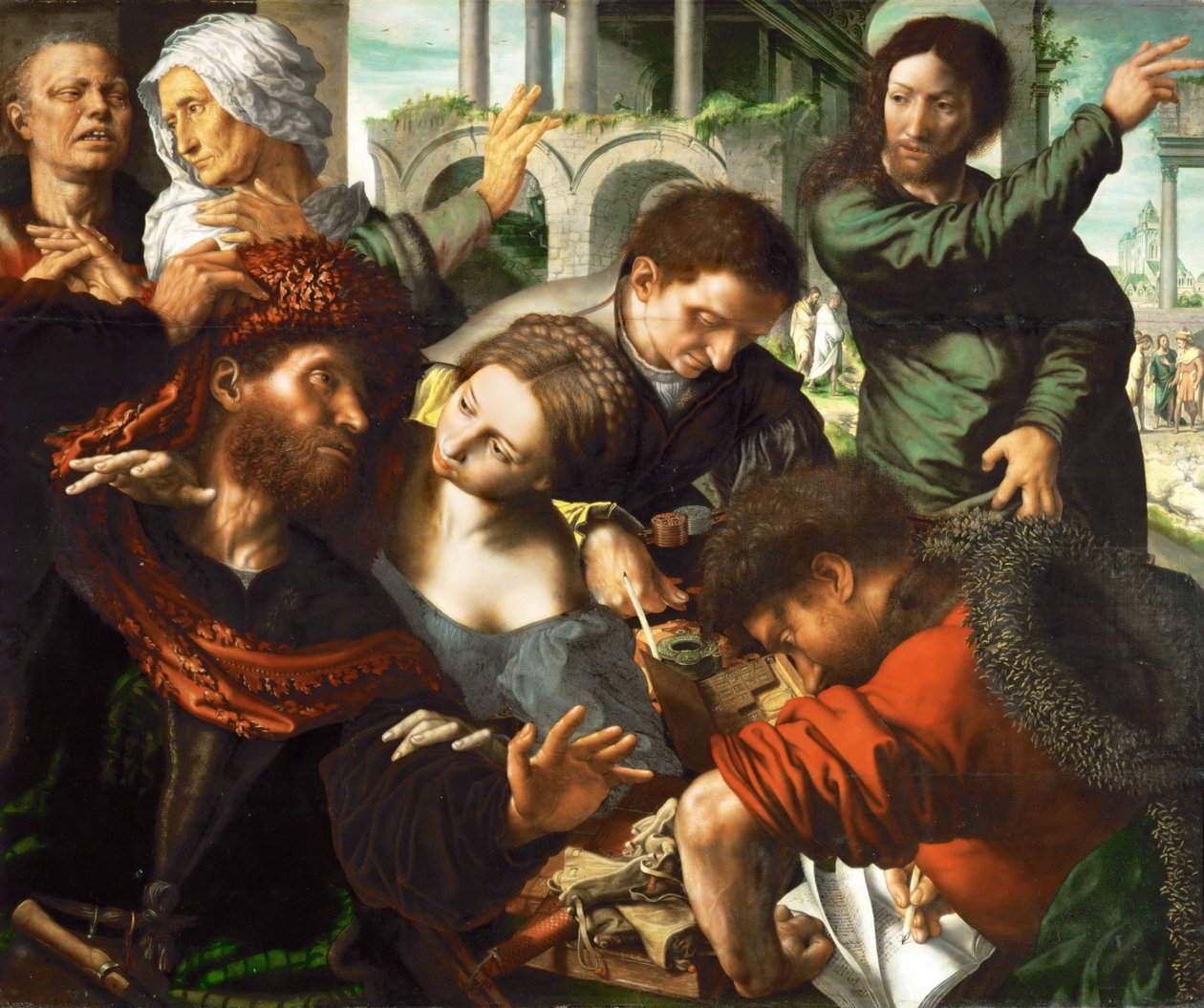 Matteus kall - Jan Sanders van Hemessen (ca. 1500-c. 1566). Olje på tre, ca. 1548. Dimensjon : 114x137 cm. Kunsthistorisk museum, Vienne av Jan Sanders van Hemessen