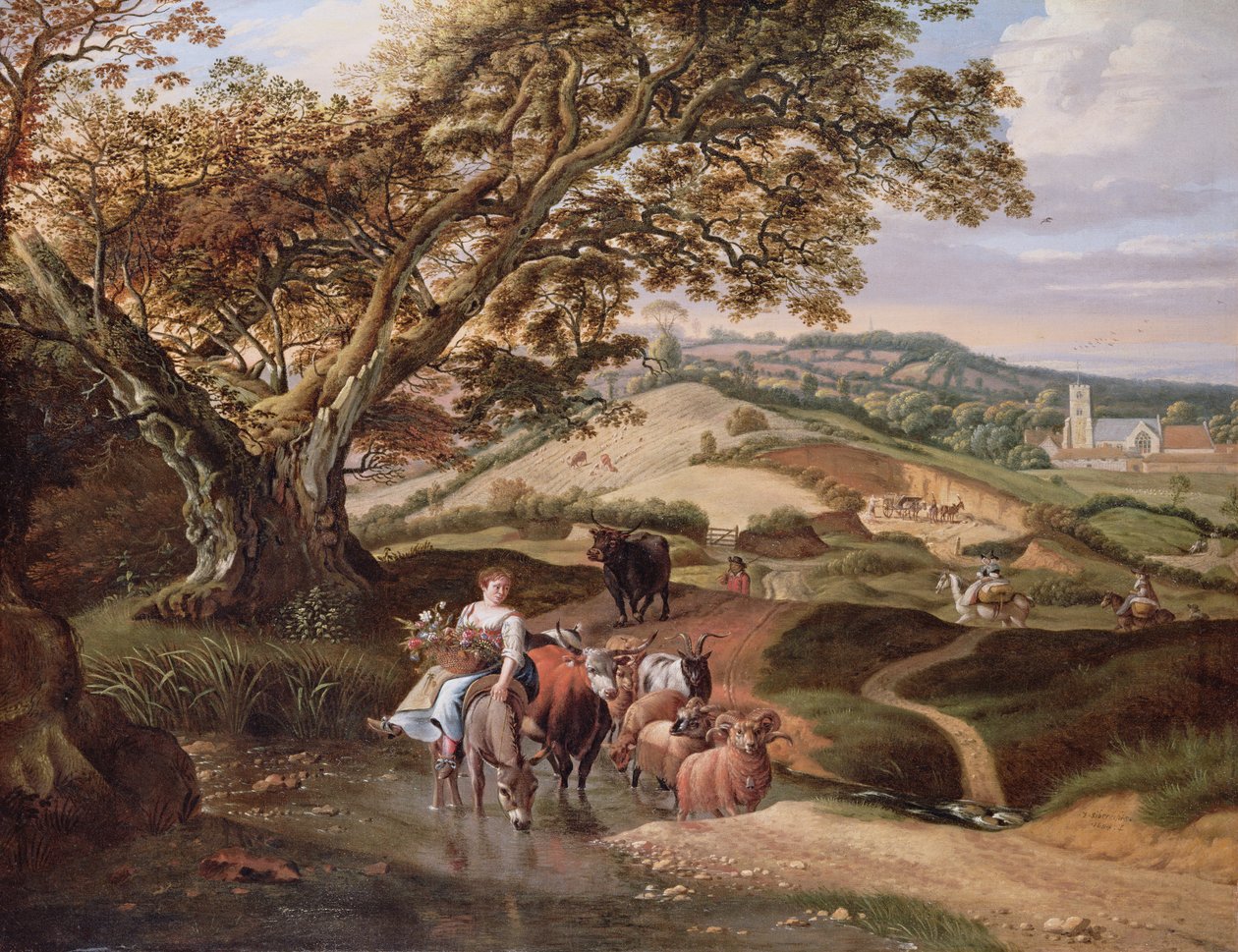 Et pastoralt landskap, 1684 av Jan Siberechts