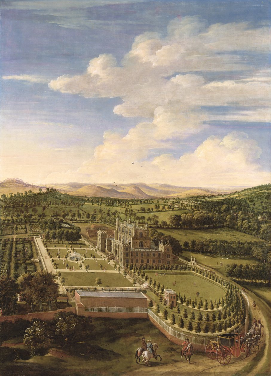 Wollaton Hall and Park, Nottingham, 1697 av Jan Siberechts