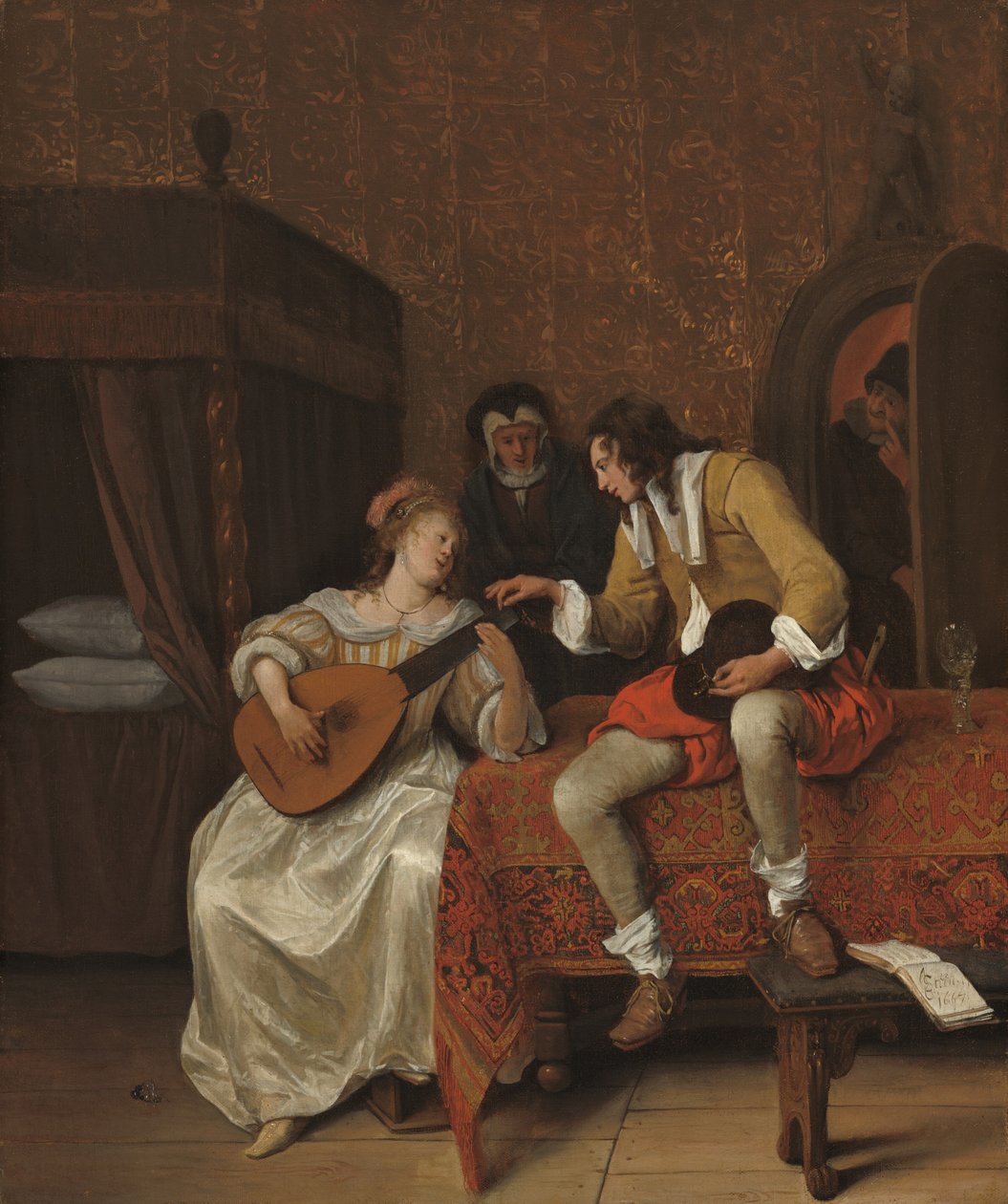 Ascagnes og Lucelle (The Music Lesson) av Jan Steen