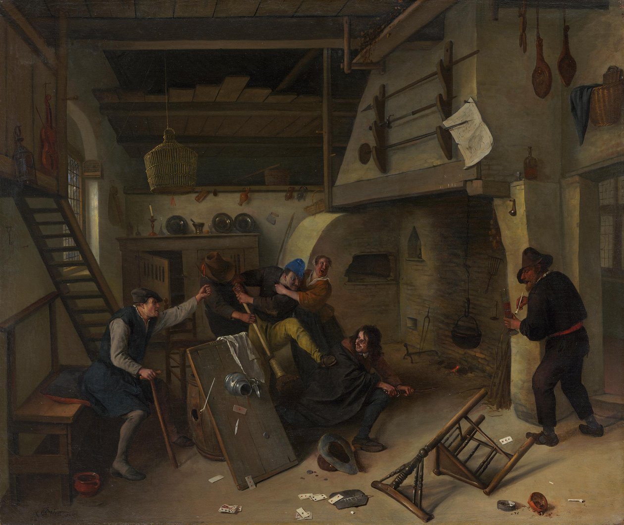 Slåsskamp i en kro av Jan Steen