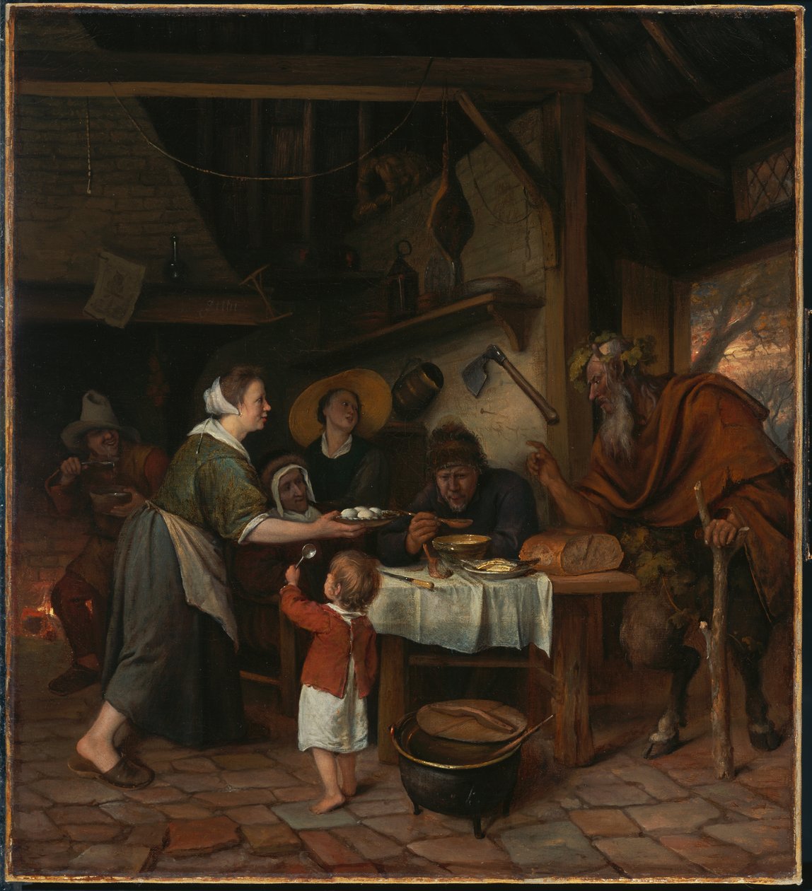 Satyren og bondefamilien av Jan Steen