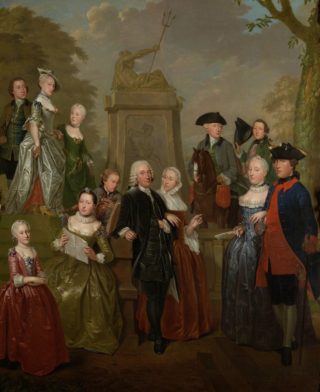 Portrett av Theodorus bispedømme i Vliet og hans familie Portrett av Theodorus bispedømme i Vliet og hans familie av Jan Stolker