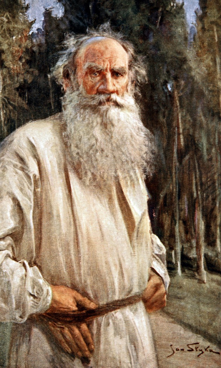Leo Tolstoj, ca. 1905 (trykk) av Jan Styka