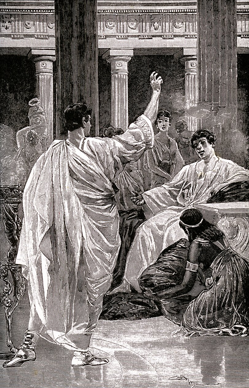 Vinicius står overfor Petrone, ca. 1900-20 (illustrasjon) av Jan Styka