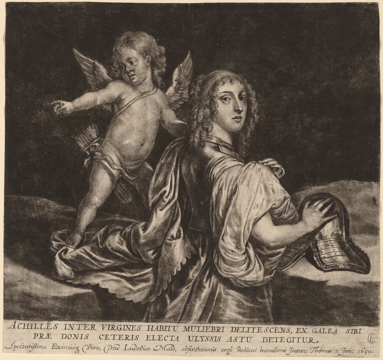 Achilles som Pyrrha med Amor av Jan Thomas