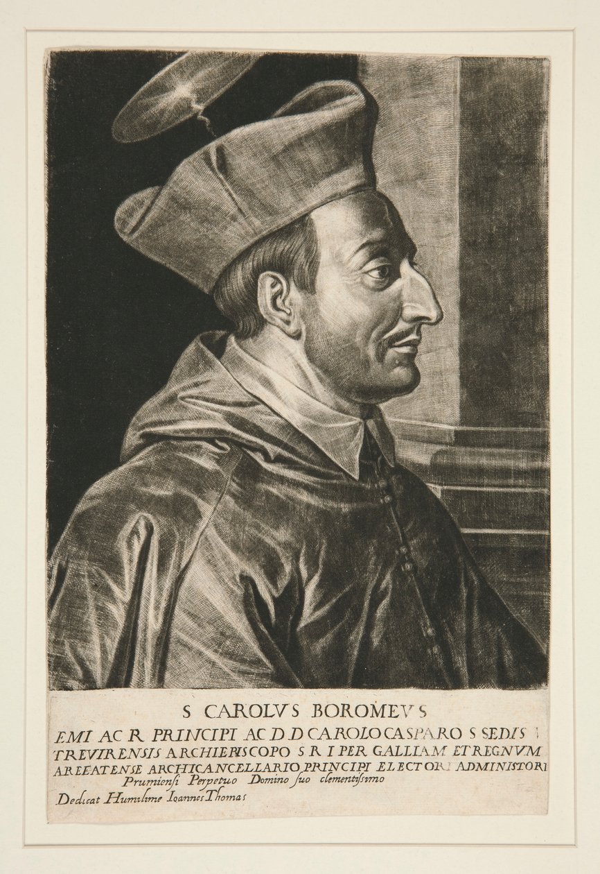 Portrett av Saint Charles Borromeo av Jan Thomas