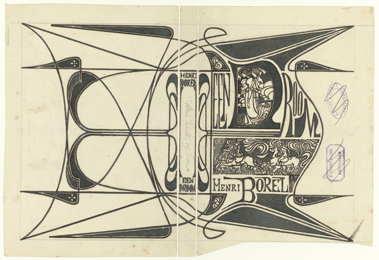 Banddesign for: Henri Borel, A dream, 1899 av Jan Toorop