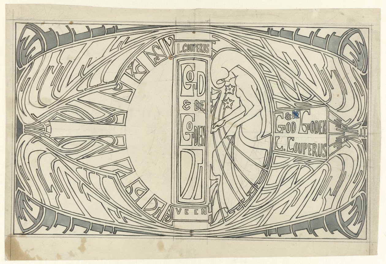 Banddesign for: Louis Couperus, God and Gods, 1903 av Jan Toorop