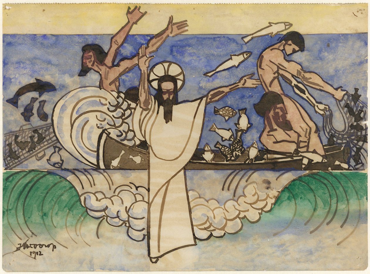Den mirakuløse fangsten av fisk av Jan Toorop