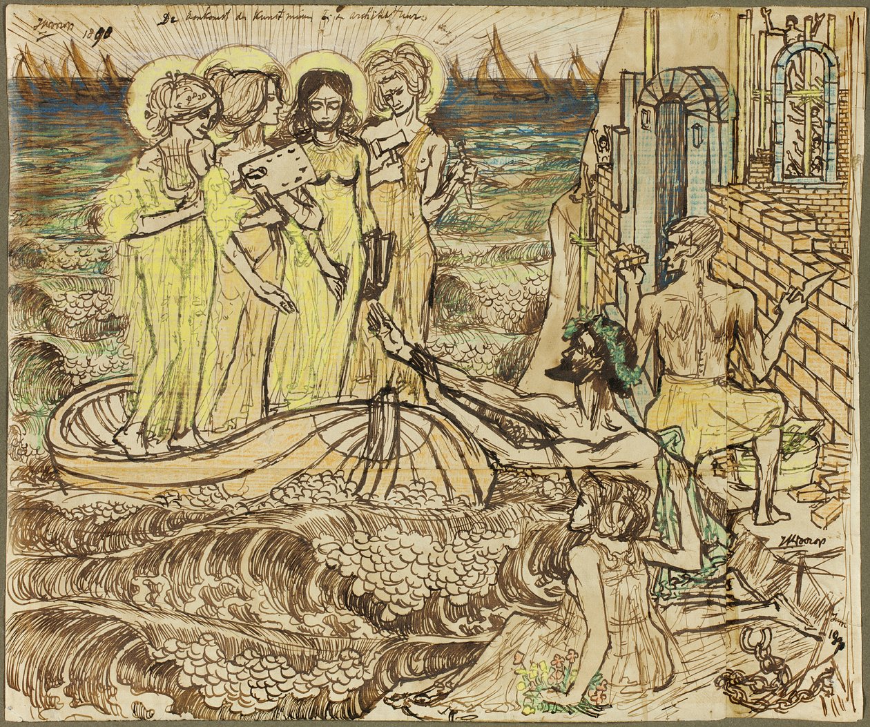 Kunstmusenes ankomst til arkitekturen av Jan Toorop