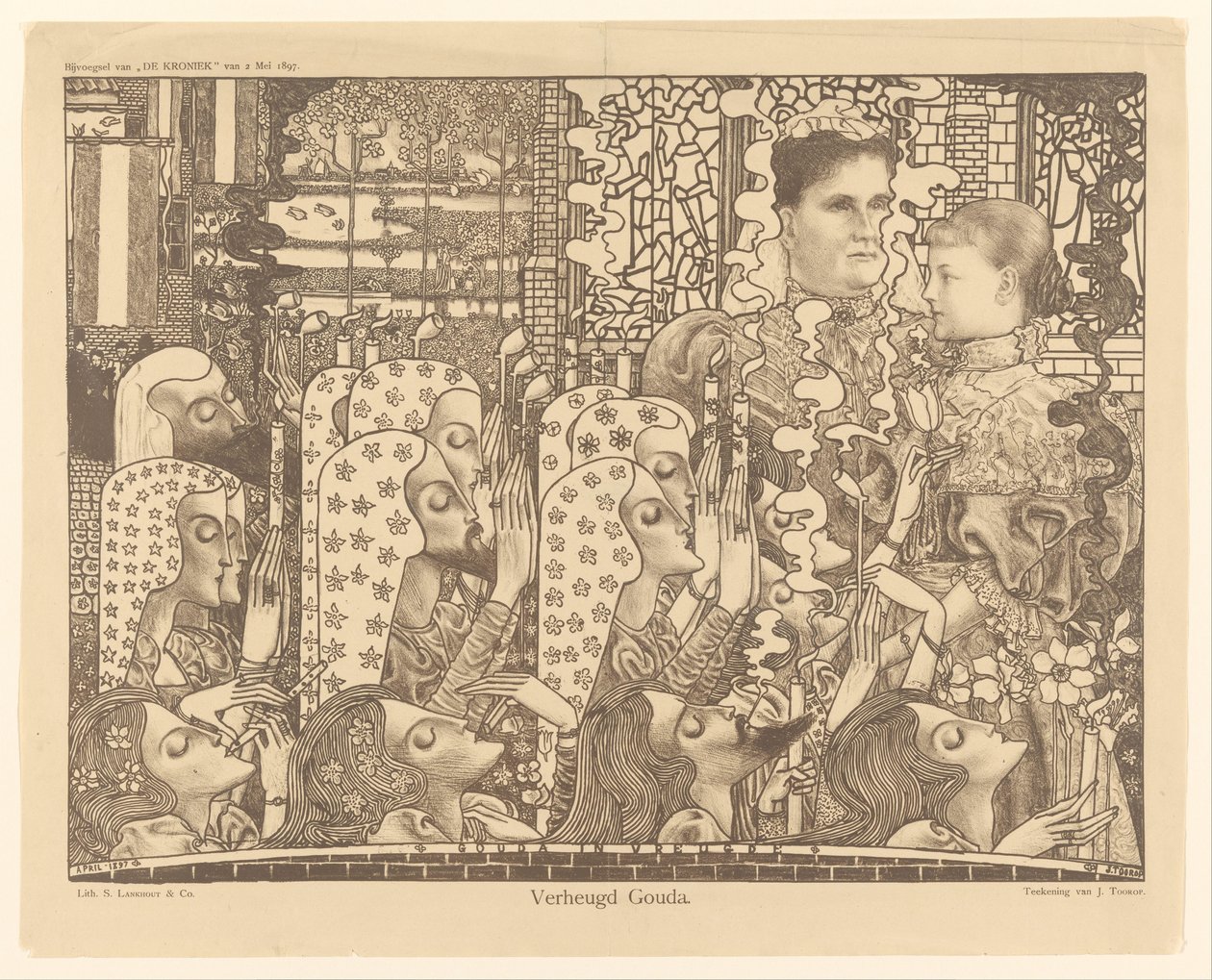 Delighted Gouda (original tittel på objekt) av Jan Toorop