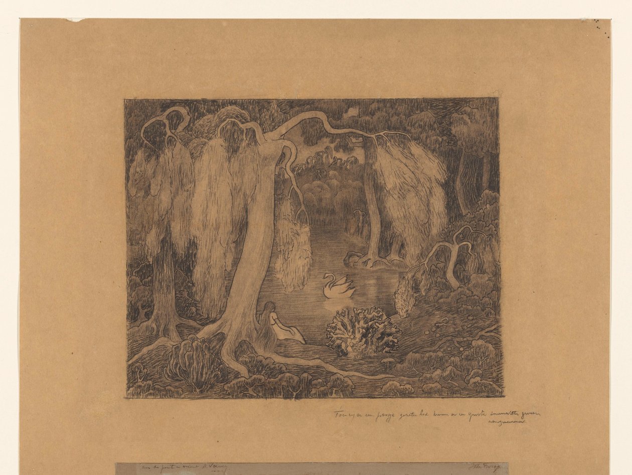 Kvinne på kanten av en innsjø av Jan Toorop