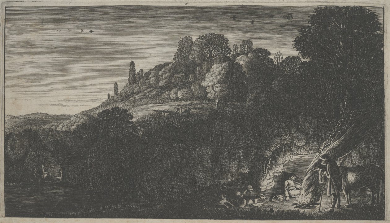 Flukten til Egypt (gravering) av Jan Van de II Velde