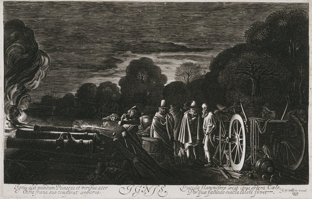De fire elementene, ild (Ignis), ca. 1614–1622 (etsing) av Jan Van de II Velde