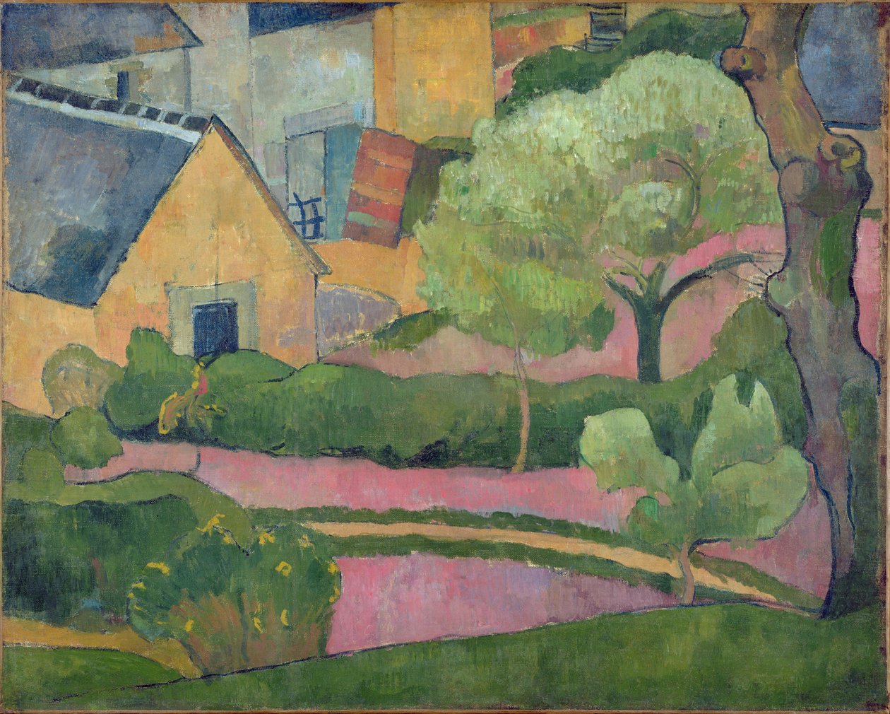 Gårdstun på Le Pouldu, ca. 1892 (olje på lerret) av Jan Verkade