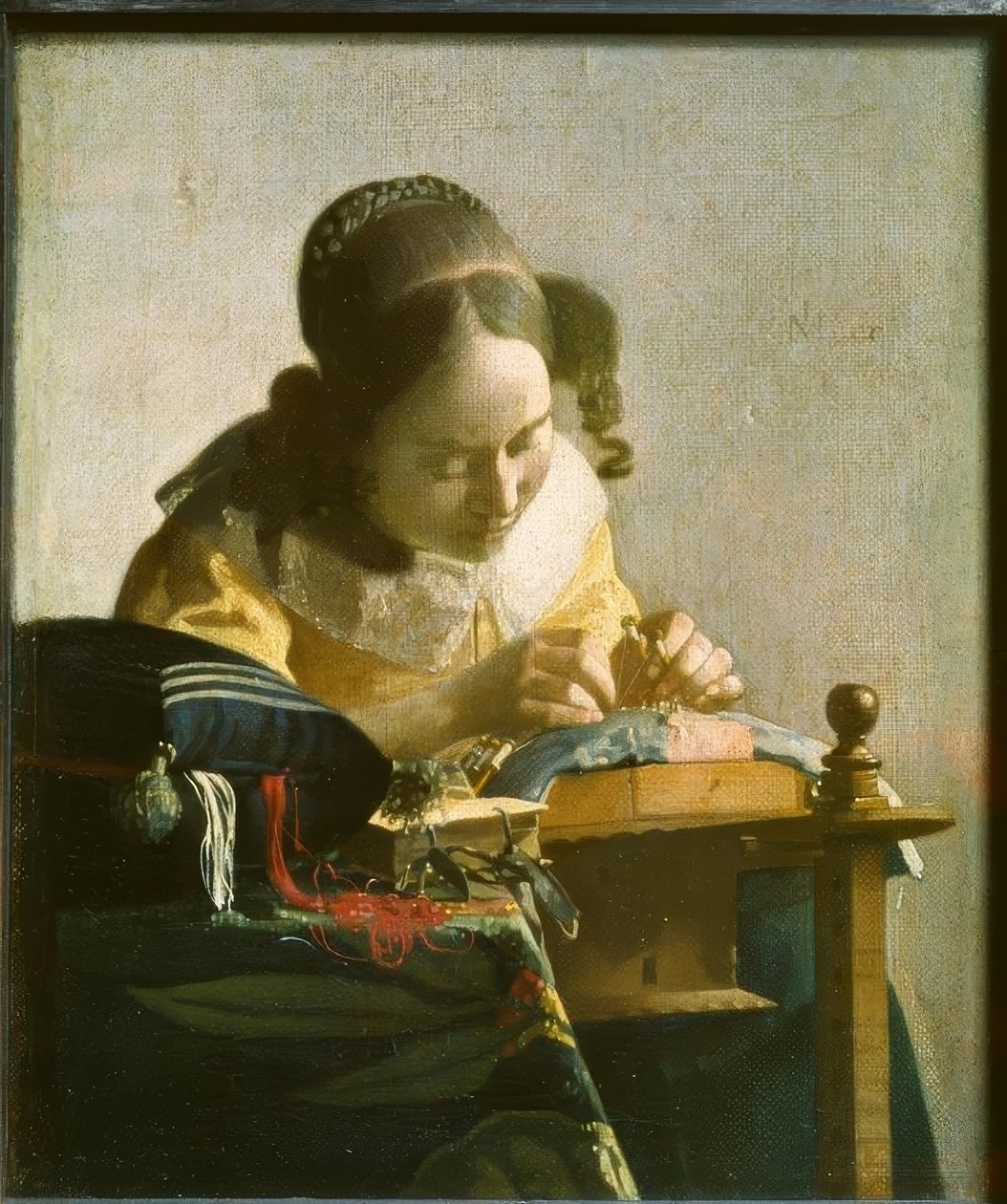 Blondemakeren av Jan Vermeer van Delft
