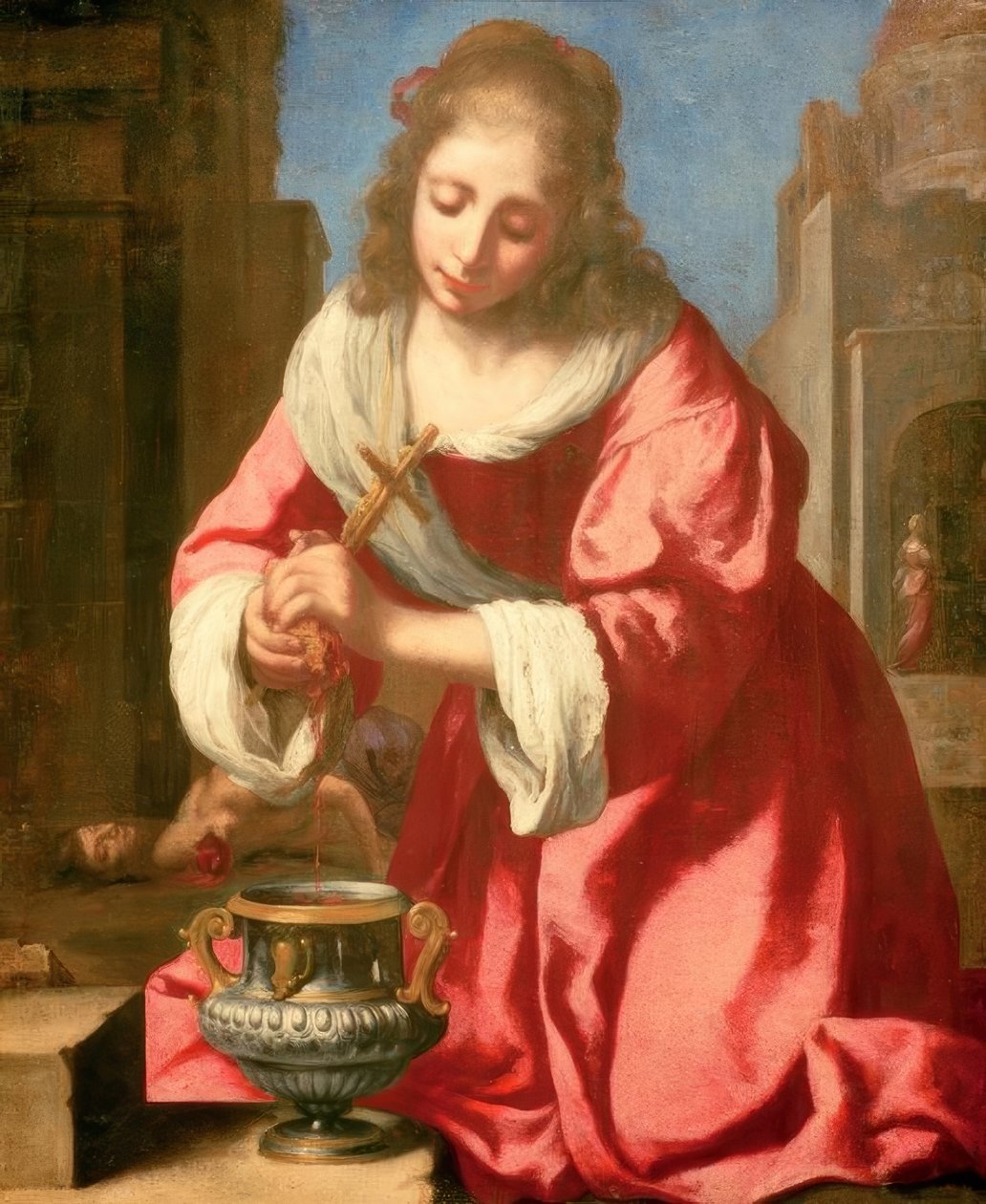 Den hellige Praxedis av Jan Vermeer van Delft