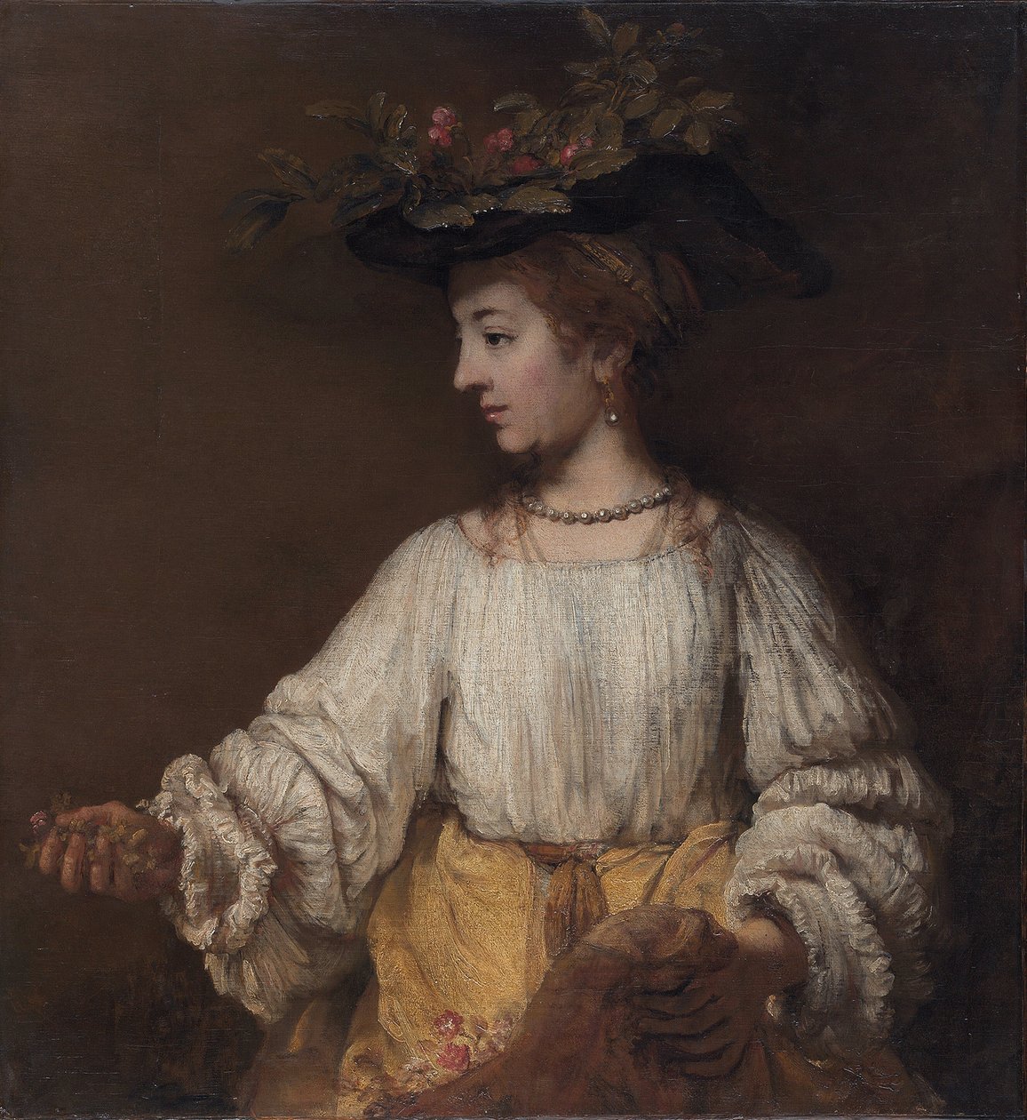 Flora - Maleri av Rembrandt van Rijn av Johannes Vermeer