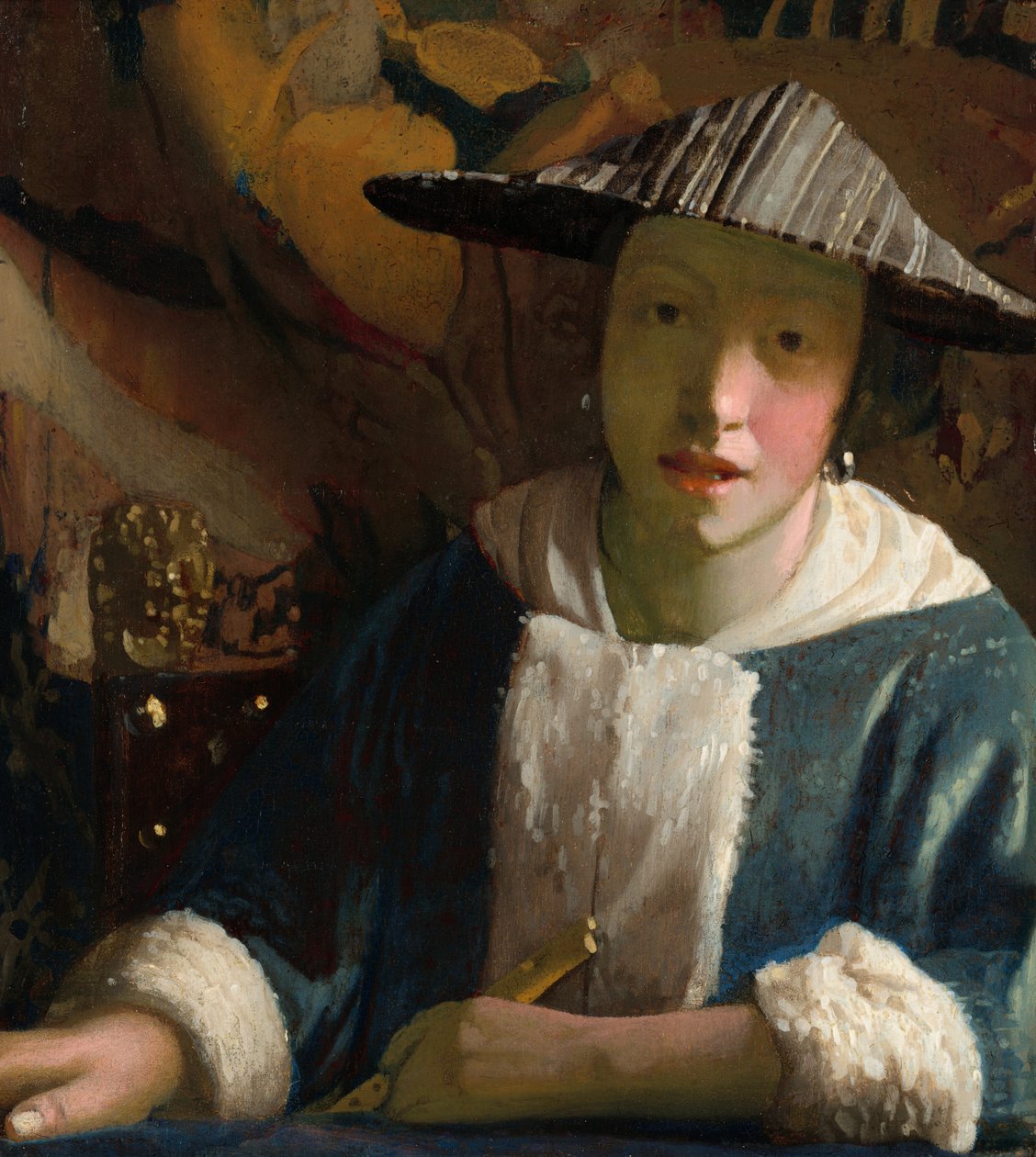 Jente med fløyte, sannsynligvis 16651675. av Johannes Vermeer