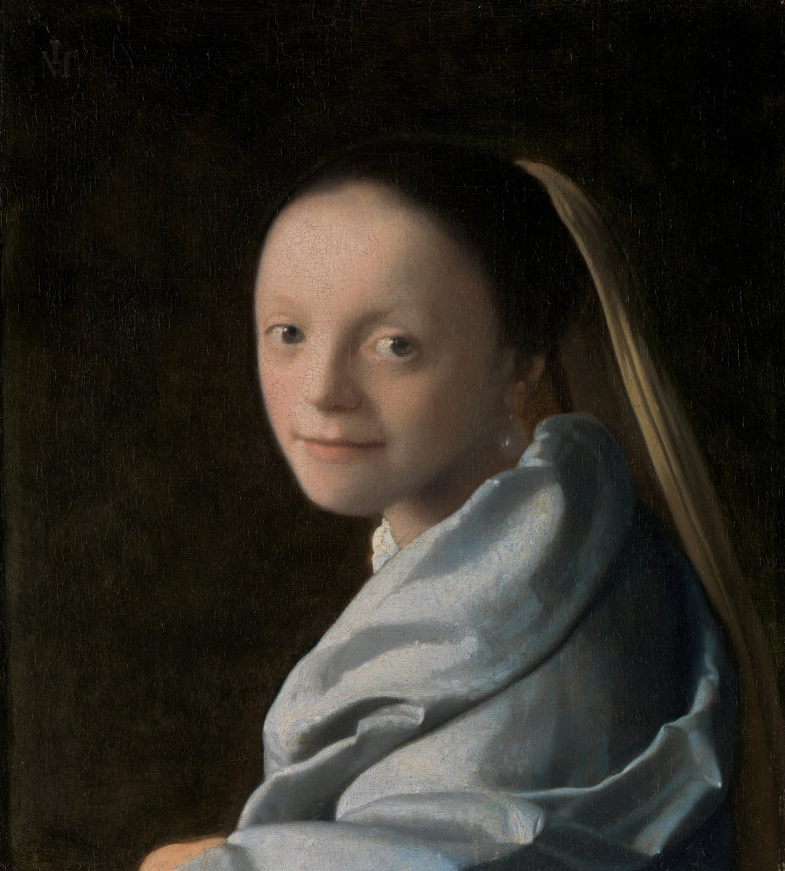 Studie av en ung kvinne, ca. 1665-67. av Jan Vermeer van Delft