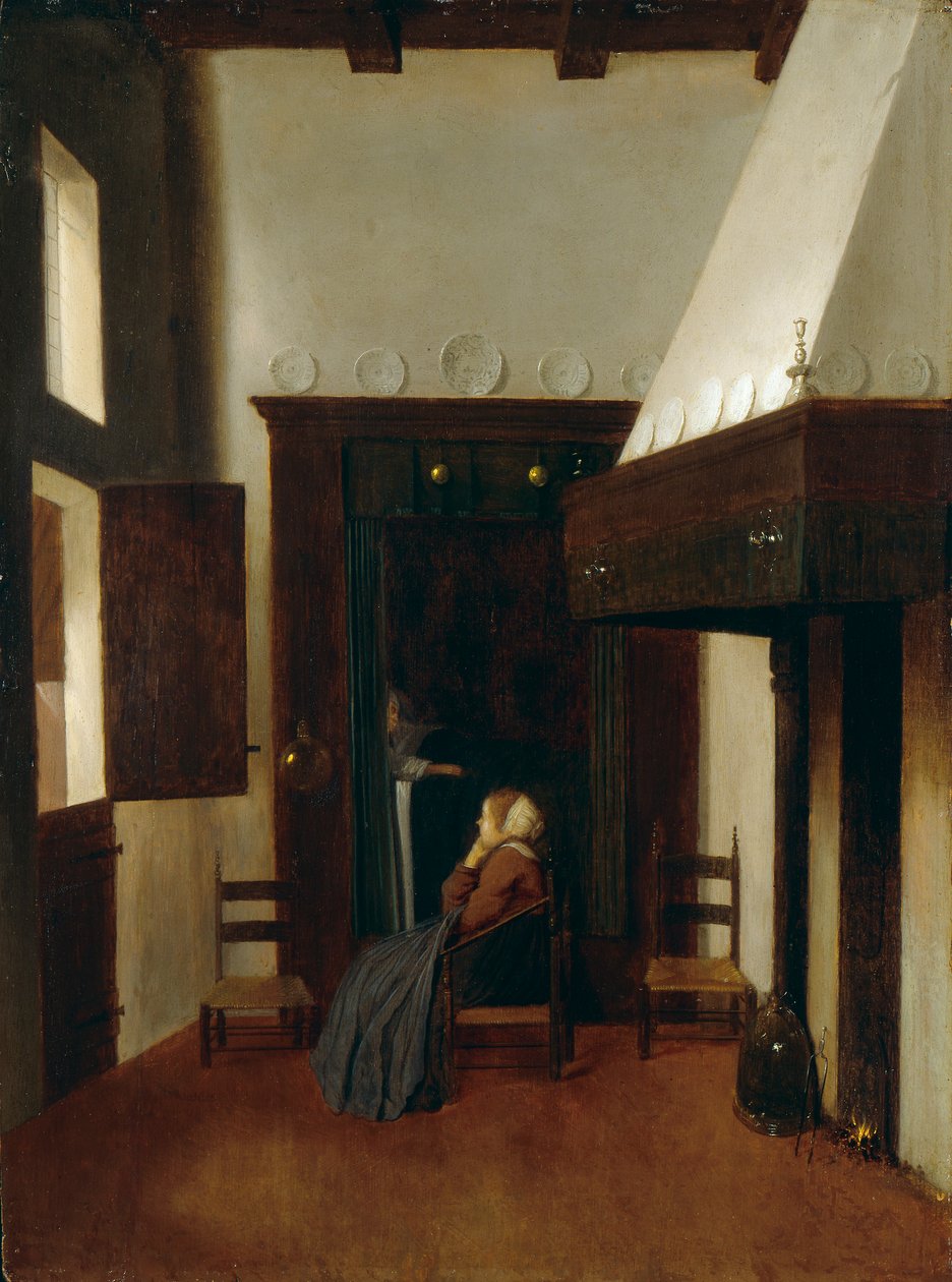 Den lille sykepleieren, c1654-1670 av Johannes Vermeer