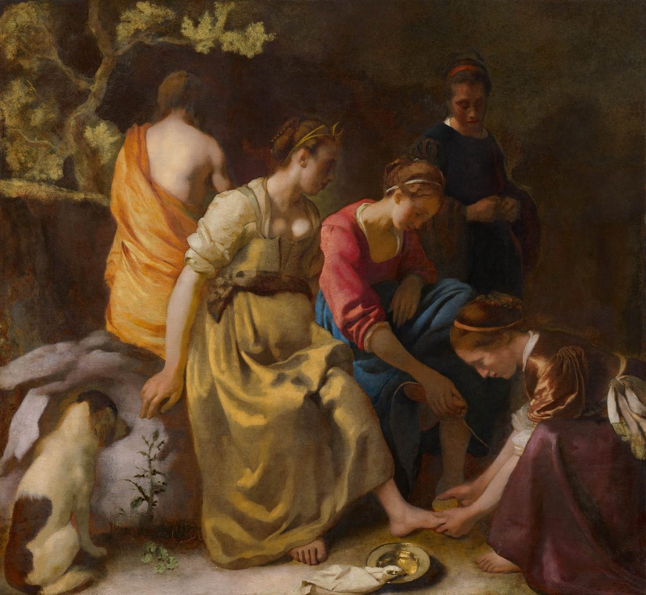 Diana og hennes følgesvenner, ca 1654 av Jan Vermeer van Delft